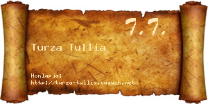 Turza Tullia névjegykártya